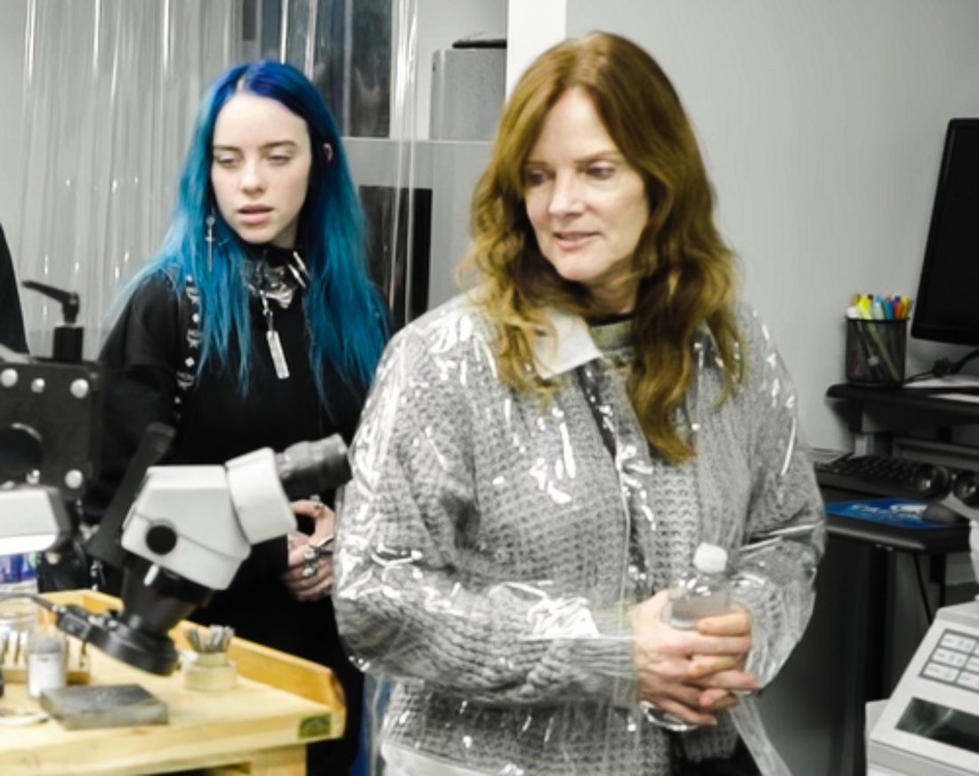 Billie Eilish with her mother, Maggie Baird