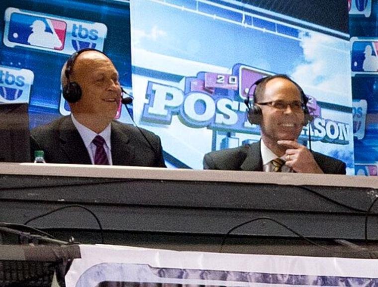 Baseball postseason broadcast desk on TBS