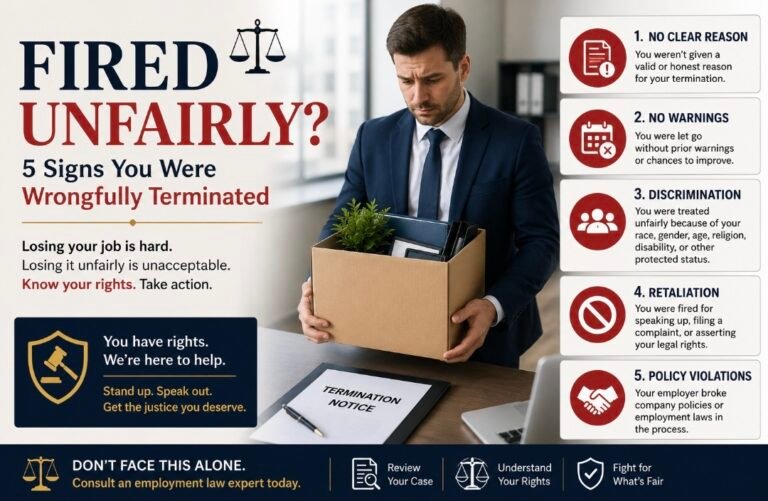 Fired Unfairly? 5 Signs You Were Wrongfully Terminated