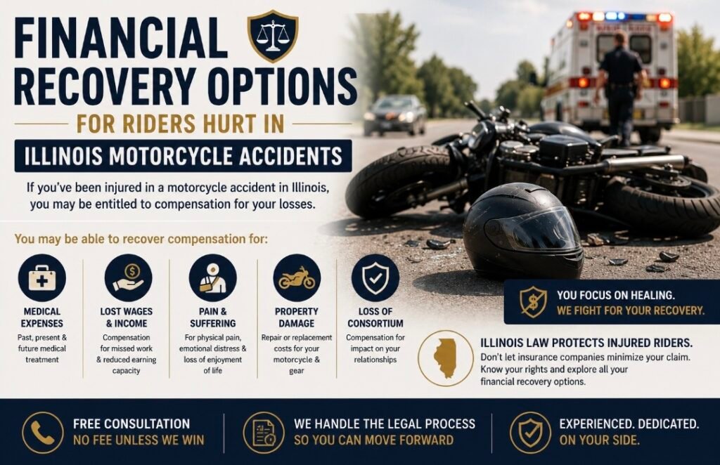 Financial Recovery Options for Riders Hurt in Illinois Motorcycle Accidents