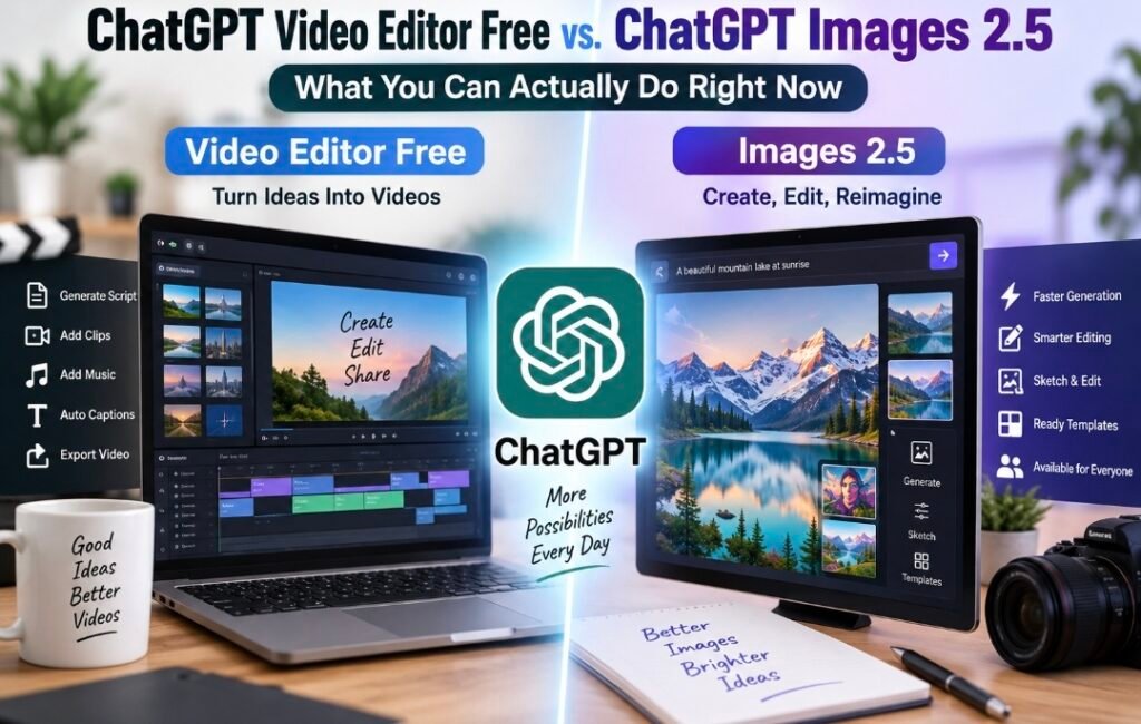 ChatGPT Video Editor Free vs. ChatGPT Images 2.5: What You Can Actually Do Right Now ChatGPT Video Editor Free vs. ChatGPT Images 2.5: What You Can Actually Do Right Now